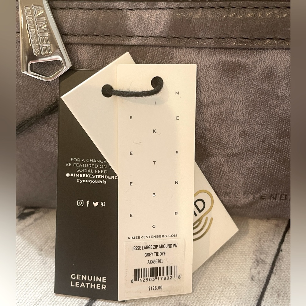 NWT Aimee KESTENBERG JESSE LARGE ZIP AROUND WITH RFID - Picture 7 of 10